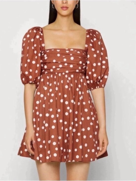Abercrombie & Fitch Dresses & Skirts - Abercrombie & Fitch Emerson Polka Dot Puff Sleeve Mini Dress Size XL Tall